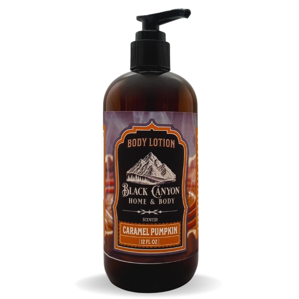Black Canyon Caramel Pumpkin Scented Body Lotion with Lanolin and Jojoba Oil, 12 Oz