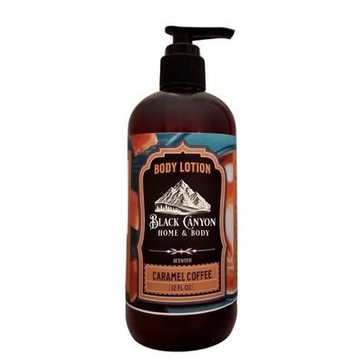 Black Canyon Caramel Coffee Scented Body Lotion with Lanolin and Jojoba Oil, 12 Oz