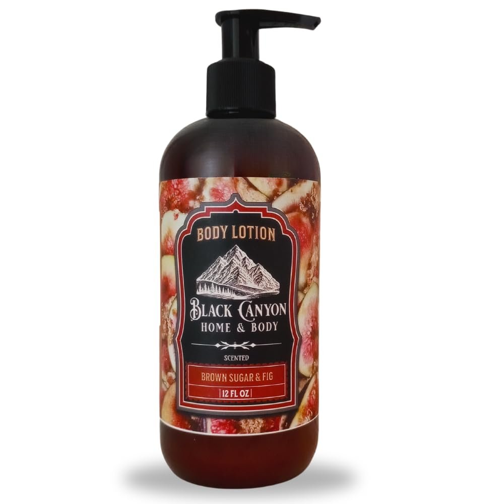 Black Canyon Brown Sugar & Fig Scented Body Lotion with Lanolin and Jojoba Oil, 12 Oz