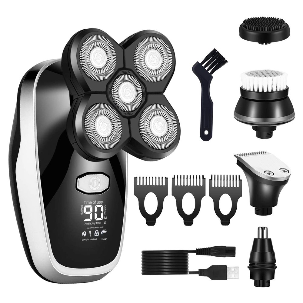 Electric Razor for Men, All in one wet dry grooming electric shaver digital display hair trimmer beard electric razor men facial&body shaving machine