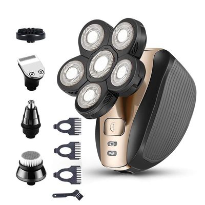 Electric Razor for Men, 5 in 1 Men's Electric Shaver Six Heads Waterproof Razor Hair Trimmer USB Rechargeable Body Shaver Nose Hair