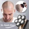 Electric Razor for Men, 5 in 1 Men's Electric Shaver Six Heads Waterproof Razor Hair Trimmer USB Rechargeable Body Shaver Nose Hair view 3