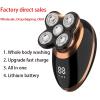 Electric Razor for Men, Waterproof facial body Men's rechargeable electric shaver hair cleaning beard electric razor bald shaving machine LCD display view 3
