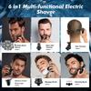 Electric Razor for Men, 9D Shaver for Bald Men 6-in-1 with Nose/Body Trimmer Floating Head Electric Shaver Wet/Dry LED Display Mens Grooming Kit view 4