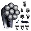 Electric Razor for Men, 8D Face Head Electric Shavers For Bald Men Electric Bald Head Shaver With Nose Hair Trimmer Waterproof Rotary Shave view 1