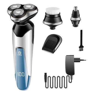 Electric Razor for Men, 3D Electric Shaver Razor Men Shaving Machine Nose Trimmer Rechargeable Floating Beard Shaver Waterproof Face Care