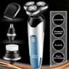 Electric Razor for Men, 3D Electric Shaver Razor Men Shaving Machine Nose Trimmer Rechargeable Floating Beard Shaver Waterproof Face Care view 2