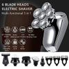 Electric Razor for Men, 6in1 Electric Razor Electric Shaver USB Rechargeable Shaving Machine for Men Beard Razor Wet-Dry Dual Use Water Proof Fast Charging view 2