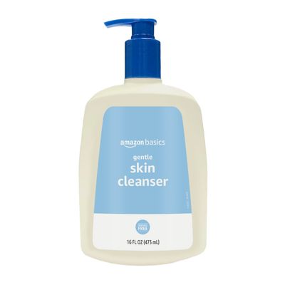 Amazon Basics Daily Facial Cleanser For Gentle Skin, Unscented, 16 Fl Oz (Pack of 1)