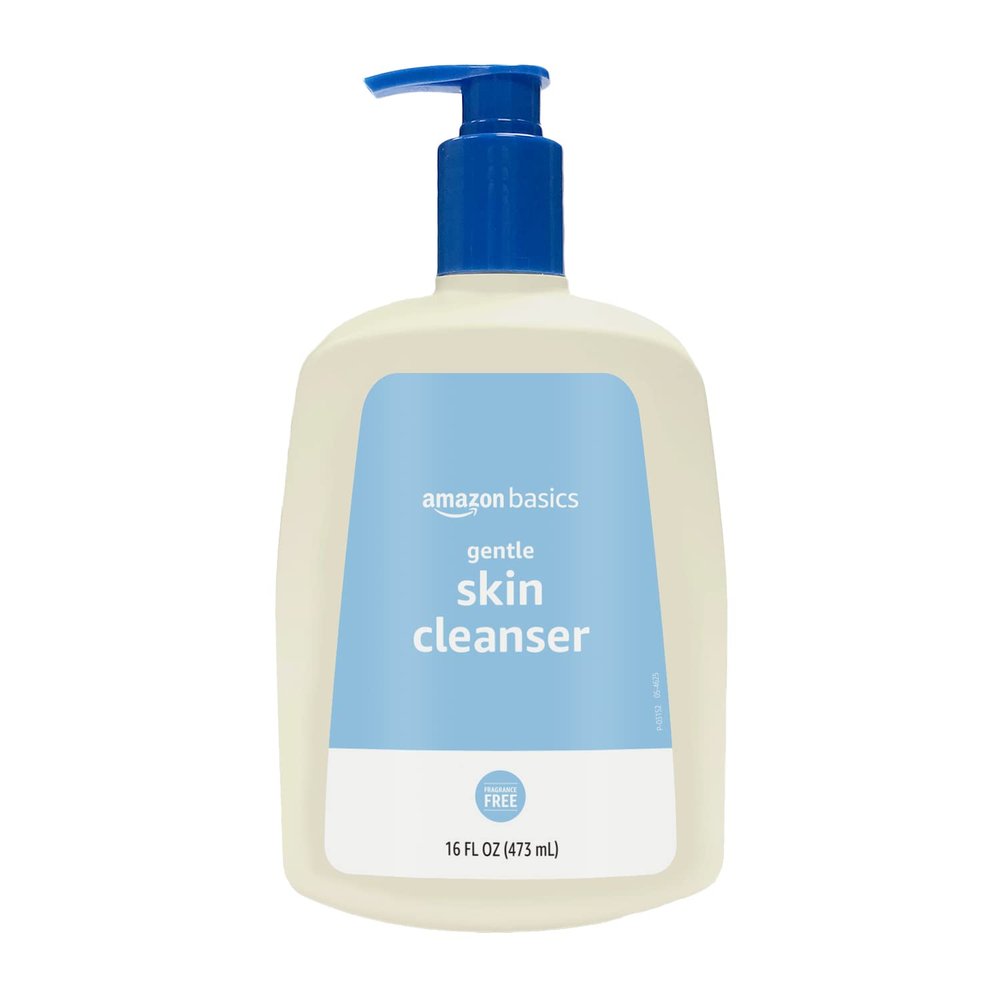 Amazon Basics Daily Facial Cleanser For Gentle Skin, Unscented, 16 Fl Oz (Pack of 1)