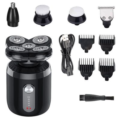 Electric Razor for Men, Portable 5 in 1 Men's Electric Shaver Body Trimmer USB Rechargeable Waterproof Mini Shaver Hair Trimmer Nose Hair Trimmer Razor