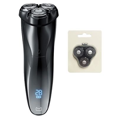 Electric Razor for Men, Rechargeable IPX7 Waterproof Electric Shaver Wet and Dry Men's Rotary Shavers Electric Shaving Razors with Pop-up Trimmer (Color : Add 1 Razor Head)
