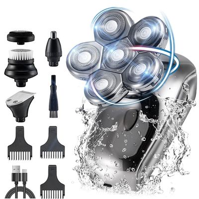 Electric Razor for Men, 6 in 1 Grooming Kits Electric Shaver Facial Body Electric Razor for Men Wet Dry Hair Beard Bald Head Shaving Machine Rechargeable