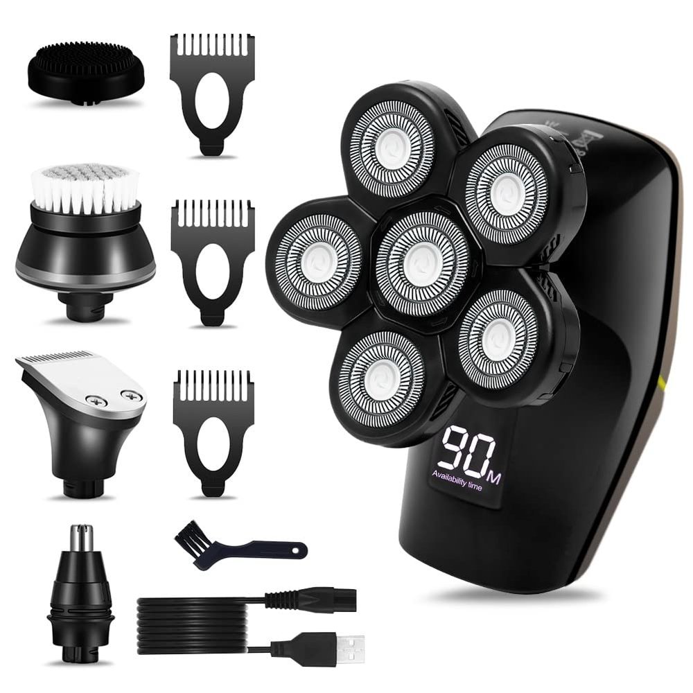 Electric Razor for Men, Head Shavers for Bald Men 5 in 1 Electric Razor for Men Multifunctional Bald Head Shaver Cordless Grooming Kit
