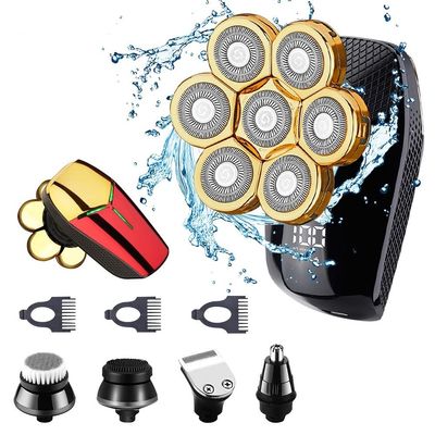 Electric Razor for Men, 5 IN 1 Shaver For Men 7D Independently 7 Cutter Floating Head Waterproof Electric Razor Multifunction Trimmer Machine