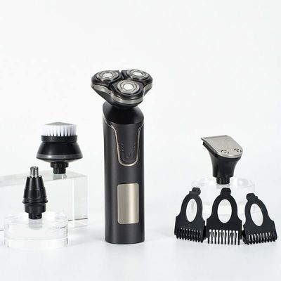 Electric Razor for Men, Multi-Function Electric Shaver Three-Blade Digital Display Electric Razor Interchangeable Head Whole Body Washing Razor Trimmer