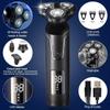 Electric Razor for Men, Multi-Function Electric Shaver Three-Blade Digital Display Electric Razor Interchangeable Head Whole Body Washing Razor Trimmer view 3