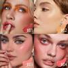 BEFIVECOK Liquid Blush for Cheeks, Soft Cream Blush with Cushion Applicator, Dewy Finish Matte Velvet Texture, High-Pigmented Blendable, Long-Wearing Rubor Makeup | #01 SEDUCTIVE-Bright Red view 3