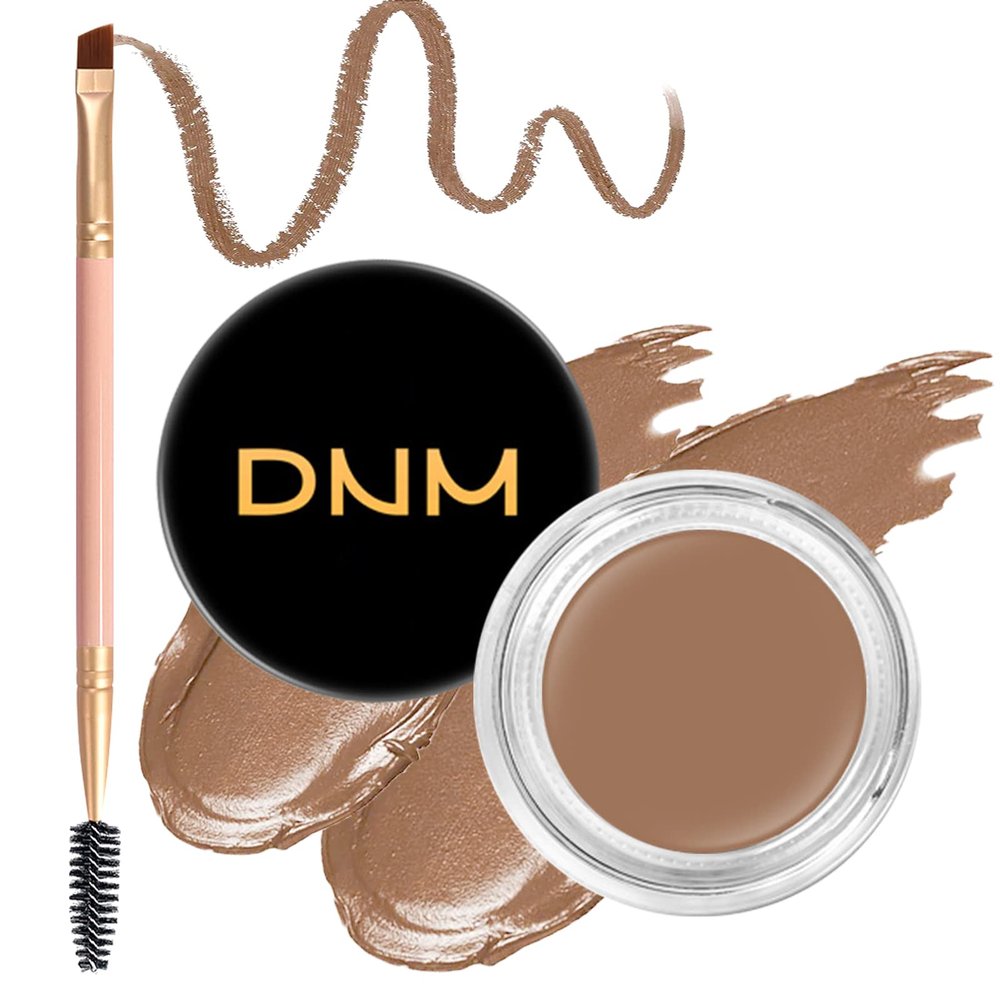 BEFIVECOK 2Pcs Brow Pomade Set with Dual-ended Eyebrow Brush, High pigment Water proof Natural finish Eyebrow Makeup Set with Eyebrow Brush for Women and Girls09#