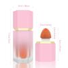 BEFIVECOK Liquid Blush for Cheeks, Soft Cream Blush with Cushion Applicator, Dewy Finish Matte Velvet Texture, High-Pigmented Blendable, Long-Wearing Rubor Makeup | #05 ENERGETIC-Coral Orange view 2