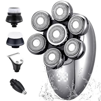 Electric Razor for Men, Electric Shavers for Men 7D Floating Rotary Razor Cordless USB Rechargeable Multifunctional Grooming Kit with LED Display