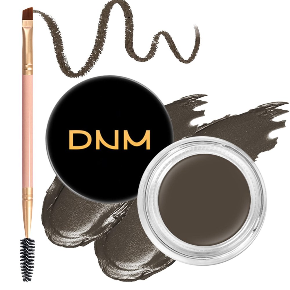 BEFIVECOK 2Pcs Brow Pomade Set with Dual-ended Eyebrow Brush, High pigment Water proof Natural finish Eyebrow Makeup Set with Eyebrow Brush for Women and Girls06#