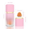 BEFIVECOK Liquid Blush for Cheeks, Soft Cream Blush with Cushion Applicator, Dewy Finish Matte Velvet Texture, High-Pigmented Blendable, Long-Wearing Rubor Makeup | #02 PEACE-Natural Orange view 2