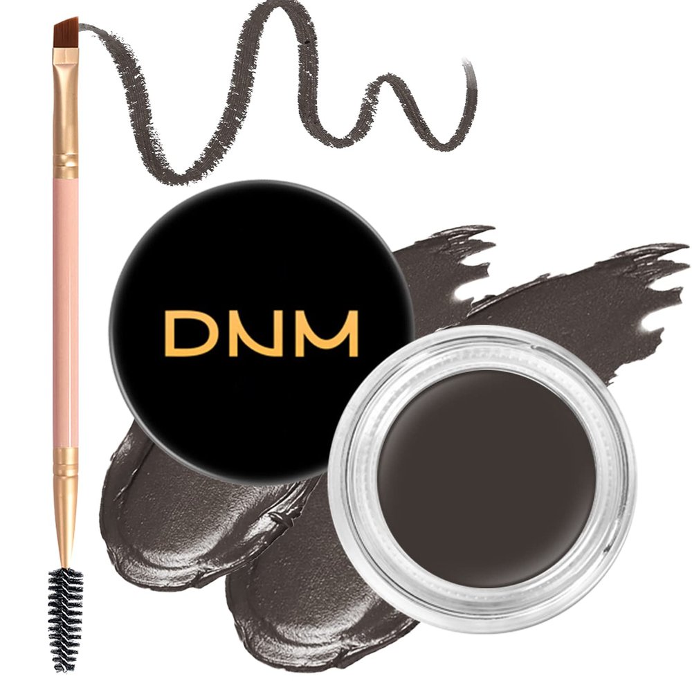 BEFIVECOK 2Pcs Brow Pomade Set with Dual-ended Eyebrow Brush, High pigment Water proof Natural finish Eyebrow Makeup Set with Eyebrow Brush for Women and Girls10#