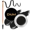 BEFIVECOK Eyebrow Pomade Kit with Dual-ended Eyebrow Brush, Water and Stain Resistant High Pigment Pomade, Corrects Brow Imperfections for Natural Long-lasting Brow Makeup (11# Black) view 1