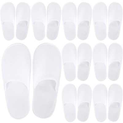 Kichvoe 20pairs Disposable Hotel Slippers Soft Non-slip Spa Slippers for Guests for Weddings and Travel Comfortable and Warm