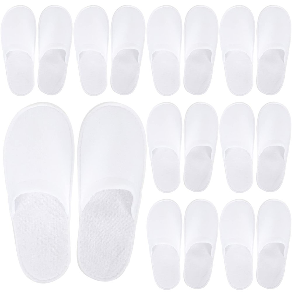 Kichvoe 20pairs Disposable Hotel Slippers Soft Non-slip Spa Slippers for Guests for Weddings and Travel Comfortable and Warm