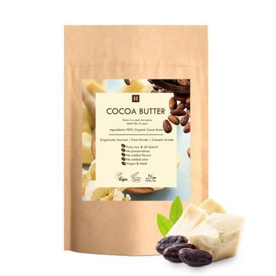 HalalEveryDay 5 Lb Cocoa Butter Bag, Raw, Unprocessed. Use for Lotion, Cream, Lip Balm, Oil, Stick, or Body Butter. Non-GMO Food Grade Cosmetic Grade