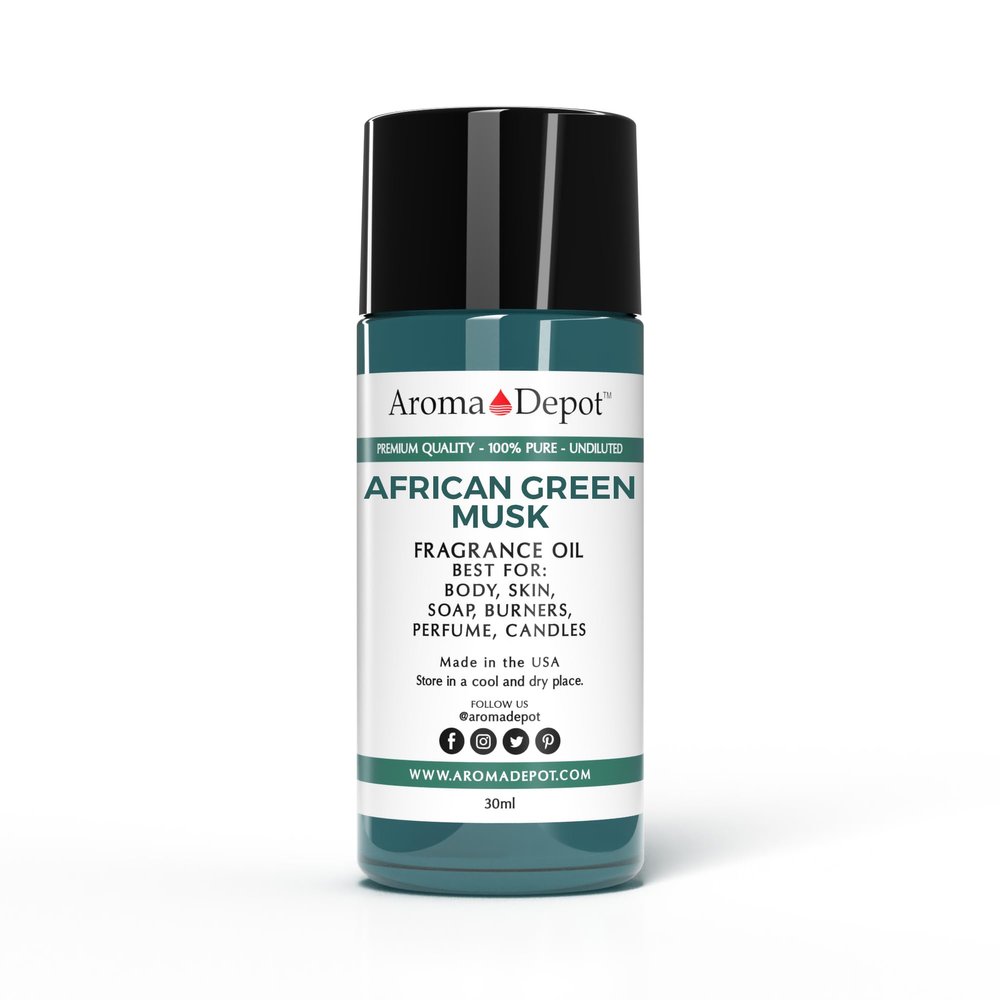 Aroma Depot 30 ml. African Green Musk Roll-on Perfume/Skin Body Fragrance Oil. Our Interpretation, Pure-Uncut. Add a Few Drops to Your Aromatherapy Diffuser.