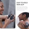 Silicone Body Scrubber, BEAUTAIL Shower Bath Scrubber, More Hygienic Than Traditional Loofah, Lather Nicely, Long Lasting, Gentle Exfoliating Brush for Women Men Baby Sensitive Skin, 1 Pack, Black view 4