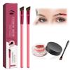 4D Hair Stroke Brow Stamp Brush, Eyebrow Hair Stroke Brush, 4 d Ultra Thin Stroking Brow Brush, Multifunction Realistic Eyebrow Brush for Eyebrow, Eye Shadow, Hairline (bright red) view 1