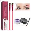 4D Hair Stroke Brow Stamp Brush, Eyebrow Hair Stroke Brush, 4 d Ultra Thin Stroking Brow Brush, Multifunction Realistic Eyebrow Brush for Eyebrow, Eye Shadow, Hairline (purple) view 1