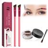 4D Hair Stroke Brow Stamp Brush, Eyebrow Hair Stroke Brush, 4 d Ultra Thin Stroking Brow Brush, Multifunction Realistic Eyebrow Brush for Eyebrow, Eye Shadow, Hairline (light brown) view 1