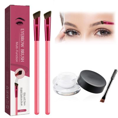 4D Hair Stroke Brow Stamp Brush, Eyebrow Hair Stroke Brush, 4 d Ultra Thin Stroking Brow Brush, Multifunction Realistic Eyebrow Brush for Eyebrow, Eye Shadow, Hairline (white out)