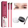 4D Hair Stroke Brow Stamp Brush, Eyebrow Hair Stroke Brush, 4 d Ultra Thin Stroking Brow Brush, Multifunction Realistic Eyebrow Brush for Eyebrow, Eye Shadow, Hairline (white out) view 1