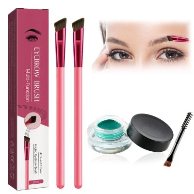 4D Hair Stroke Brow Stamp Brush, Eyebrow Hair Stroke Brush, 4 d Ultra Thin Stroking Brow Brush, Multifunction Realistic Eyebrow Brush for Eyebrow, Eye Shadow, Hairline (green)
