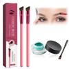 4D Hair Stroke Brow Stamp Brush, Eyebrow Hair Stroke Brush, 4 d Ultra Thin Stroking Brow Brush, Multifunction Realistic Eyebrow Brush for Eyebrow, Eye Shadow, Hairline (green) view 1