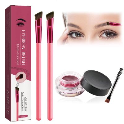 4D Hair Stroke Brow Stamp Brush, Eyebrow Hair Stroke Brush, 4 d Ultra Thin Stroking Brow Brush, Multifunction Realistic Eyebrow Brush for Eyebrow, Eye Shadow, Hairline (wine)