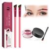 4D Hair Stroke Brow Stamp Brush, Eyebrow Hair Stroke Brush, 4 d Ultra Thin Stroking Brow Brush, Multifunction Realistic Eyebrow Brush for Eyebrow, Eye Shadow, Hairline (wine) view 1