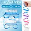 200 Pcs Handle Grip Nail Brush Fingernail Scrub Cleaning Cleaner Nail Brushes Scrubber Bulk for Men Women Hands Feet Toes and Nails Pedicure, 4 Colors view 2