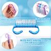 200 Pcs Handle Grip Nail Brush Fingernail Scrub Cleaning Cleaner Nail Brushes Scrubber Bulk for Men Women Hands Feet Toes and Nails Pedicure, 4 Colors view 3