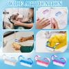 200 Pcs Handle Grip Nail Brush Fingernail Scrub Cleaning Cleaner Nail Brushes Scrubber Bulk for Men Women Hands Feet Toes and Nails Pedicure, 4 Colors view 4