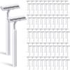 100 Pieces Disposable Razors Bulk for Women Individually Wrapped Twin Blades Shaving Razor Women Razors for Shaving Safety Hotel Guest House Travel Home Use Portable, White view 1