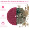 Silicone Body Scrubber, BEAUTAIL Shower Bath Scrubber, More Hygienic Than Traditional Loofah, Lather Nicely, Long Lasting, Gentle Exfoliating Brush for Women Men Baby Sensitive Skin, 1 Pack, Rose view 2