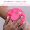 Silicone Body Scrubber, BEAUTAIL Shower Bath Scrubber, More Hygienic Than Traditional Loofah, Lather Nicely, Long Lasting, Gentle Exfoliating Brush for Women Men Baby Sensitive Skin, 1 Pack, Rose view 3