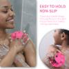 Silicone Body Scrubber, BEAUTAIL Shower Bath Scrubber, More Hygienic Than Traditional Loofah, Lather Nicely, Long Lasting, Gentle Exfoliating Brush for Women Men Baby Sensitive Skin, 1 Pack, Rose view 4